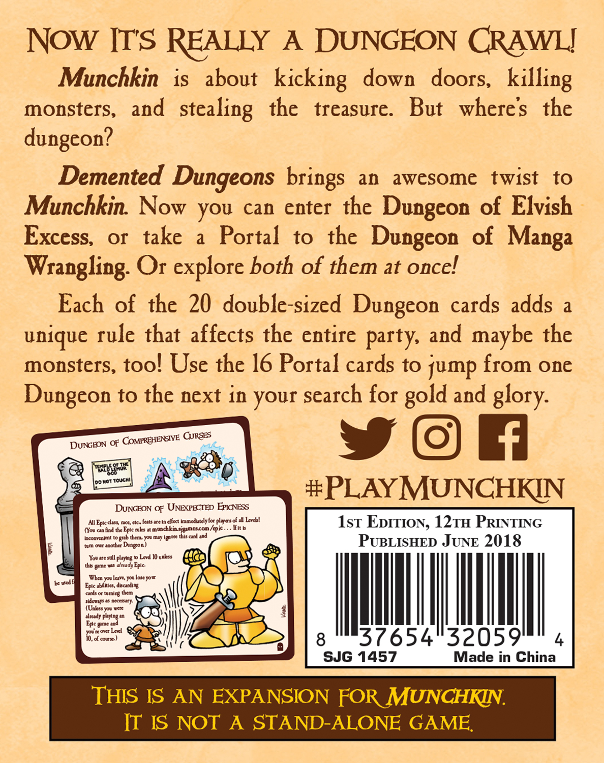 Munchkin : 6 Demented Dungeons Expansion